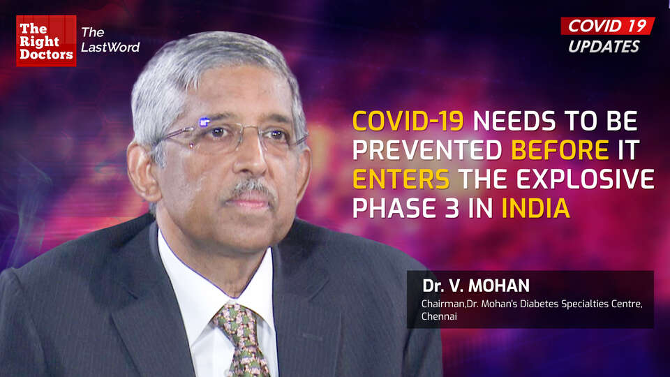 Dr. V Mohan participating in criticare-hyderabad-2020, sharing insights 