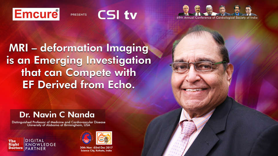 Dr. Navin C Nanda participating in csi-2017, sharing insights in Director of Echocardiography