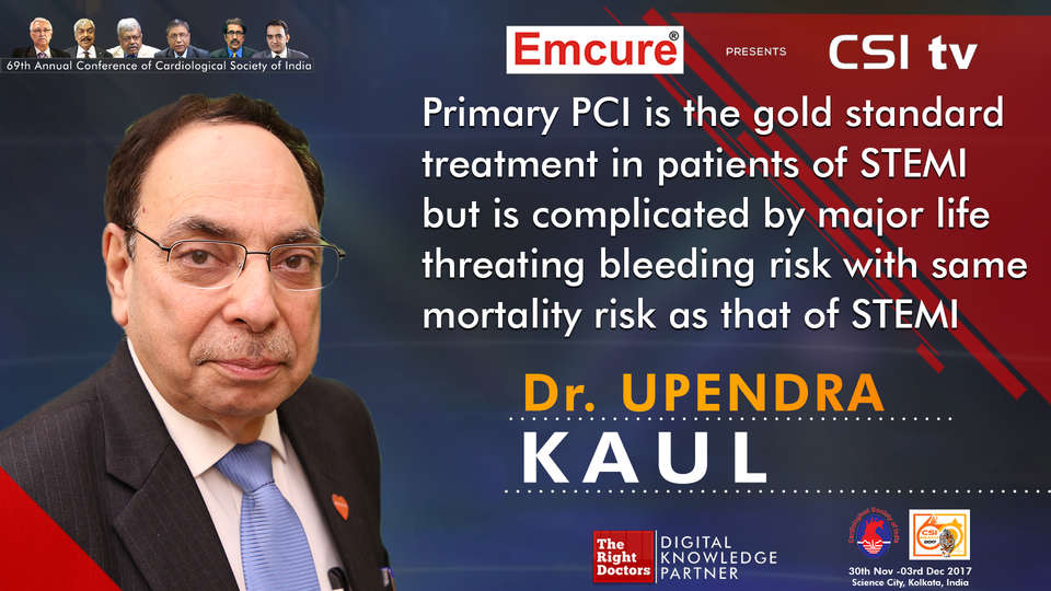 Dr. Upendra Kaul participating in csi-2017, sharing insights in Cardiologist