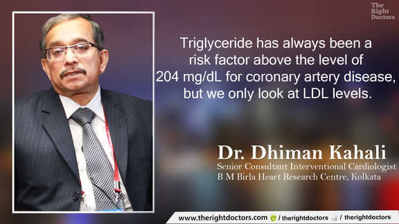 Triglyceride becomes a risk factor for cad above 204 mg per dl — clinicians should take note.