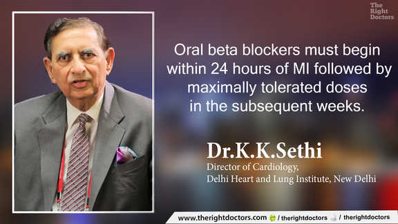 Beta blockers must begin within 24 hours of mi — clinicians should take note.