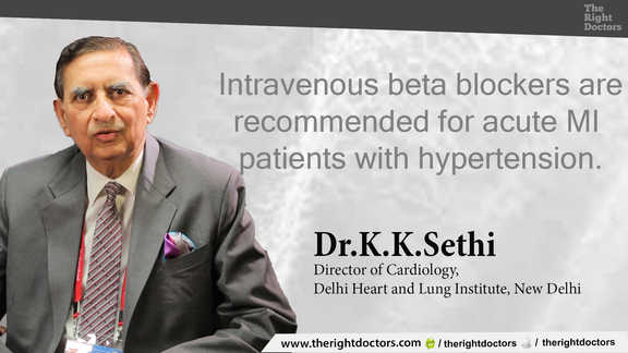Dr. KK Sethi: "Intravenous beta blockers for acute mi patients with hypertension"