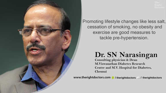 Tackle pre hypertension with lifestyle changes — a crucial reminder from Dr. SN Narasingan.