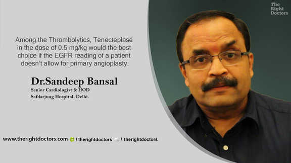 Dr. Sandeep Bansal: "Tenecteplase best choice when egfr doesn’t allow pci"