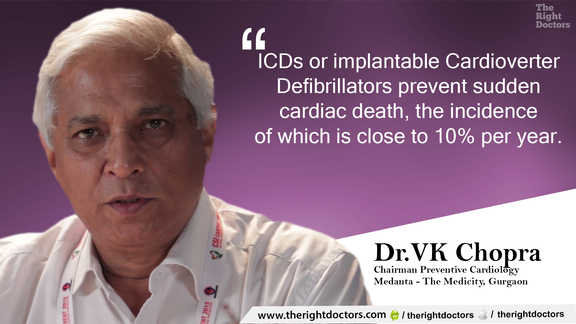 Icd prevents sudden cardiac death — a crucial reminder from Dr. VK Chopra.