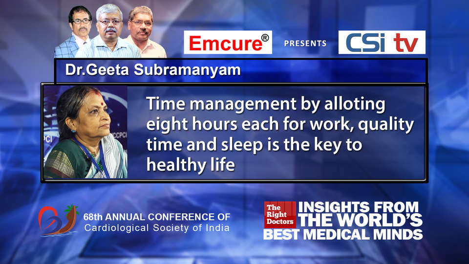 Dr.Geeta Subramanyam participating in csikochi-2016, sharing insights in Prof.and HOD - Cardiology