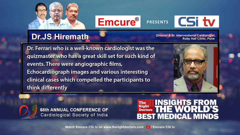 Dr. Jagdish S Hiremath participating in csikochi-2016, sharing insights in Director, Cath Lab