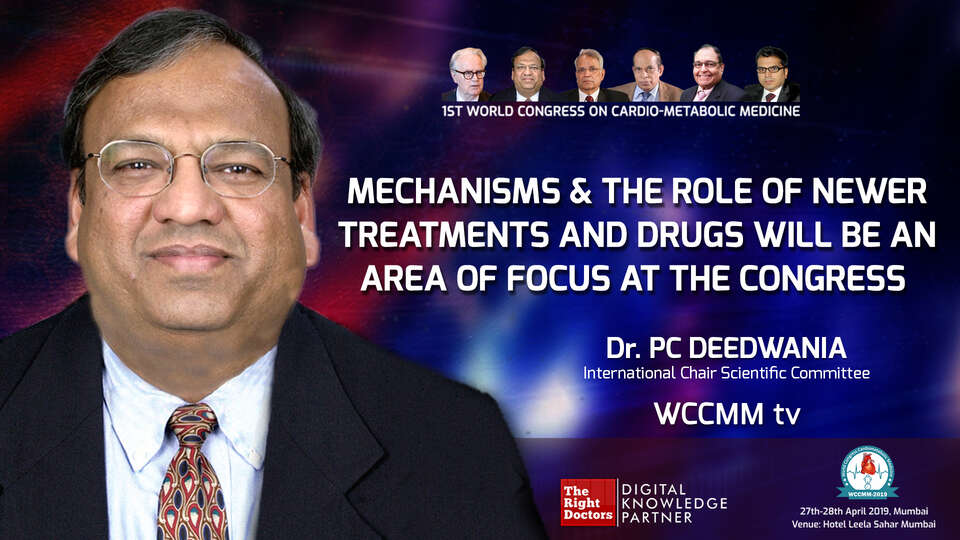 Dr. PC Deedwania participating in wccmm-mumbai-2019, sharing insights in Senior Cardiologist
